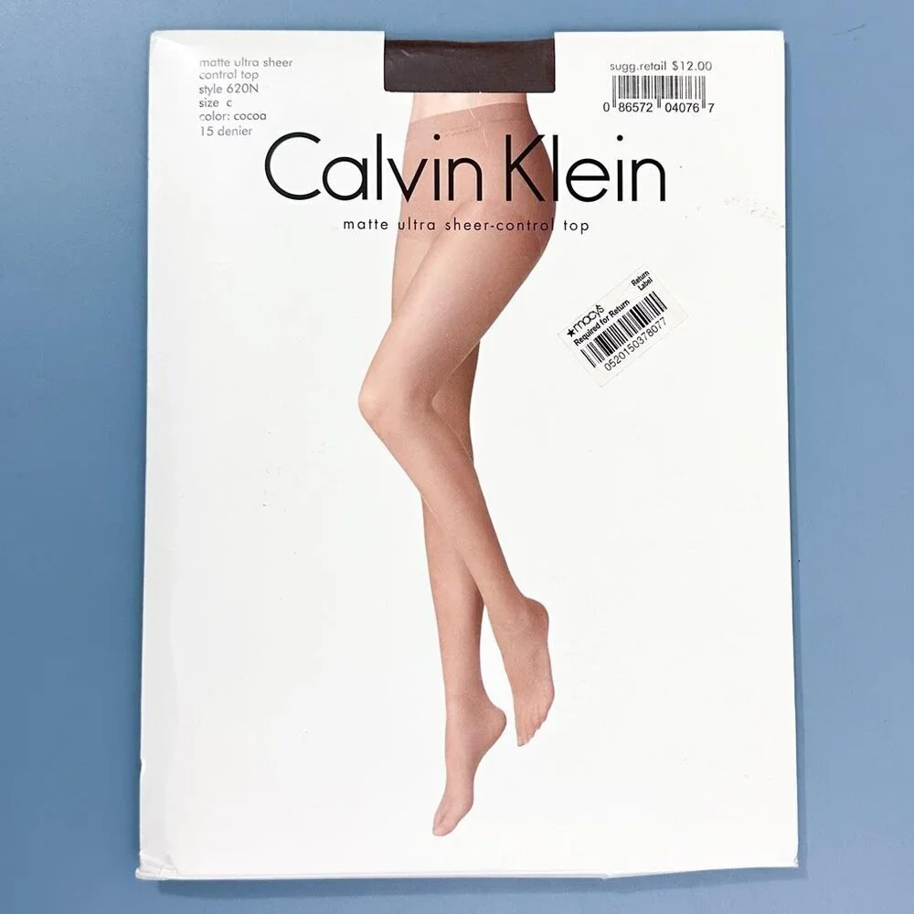 Calvin Klein Matte Ultra Sheer Pantyhose, Cocoa, Size C